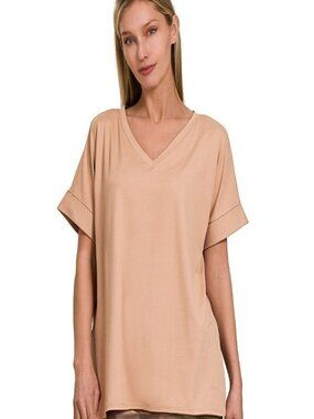 Women's Premium Buttery Soft Brushed Microfiber Top Color Brush Small-XL